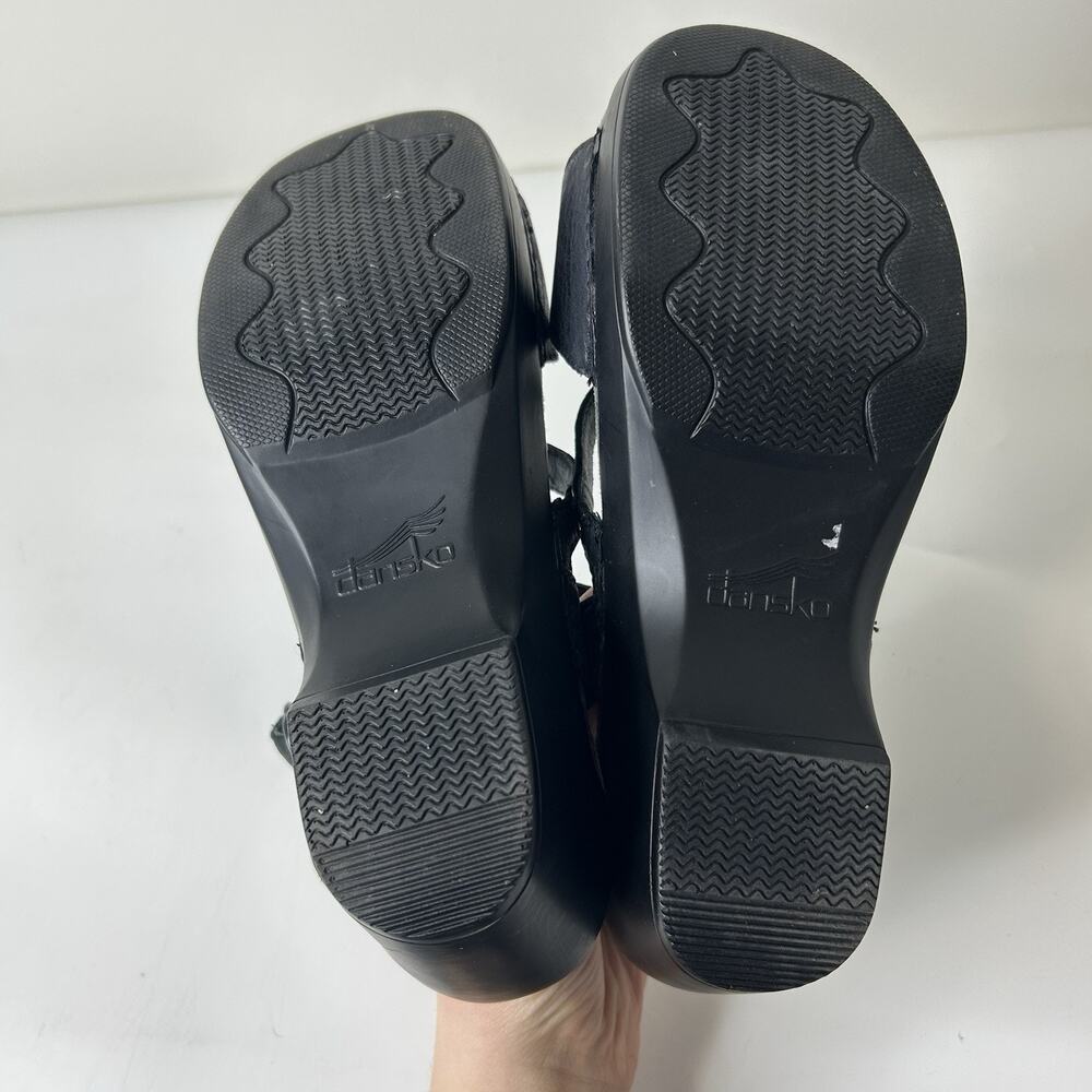 Women's Black Strappy Comfort Wedge Sandals Size 39 - Picture 7 of 8